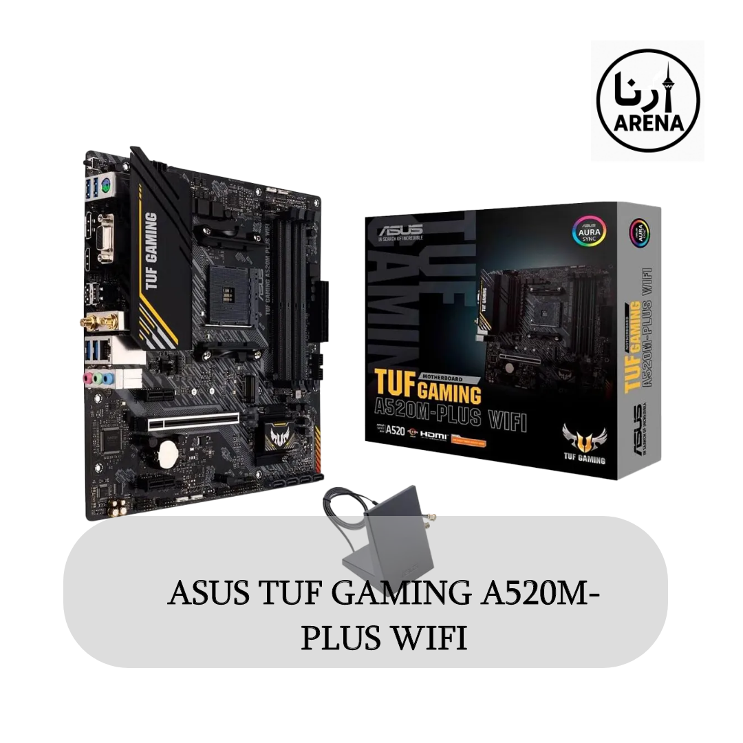 ASUS TUF GAMING A520M-PLUS WIFI مادربرد ASUS A520M-Plus WiFi با پشتیبانی از Ryzen و وایفای داخلی