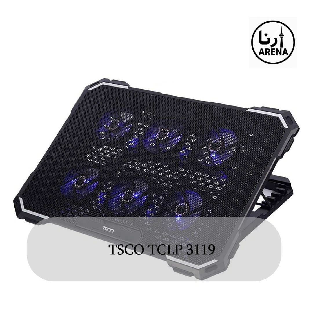 TSCO TCLP 31191 Cooling Pad Laptop – کولپد لپتاپ با فن بزرگ و نور LED، مناسب انواع لپتاپهای گیمینگ و اداری